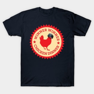 Winner Winner Chicken Dinner - Chicken Helment Stamp T-Shirt